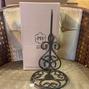 Princess House Brand New Dark Brown Scroll Metal Holder